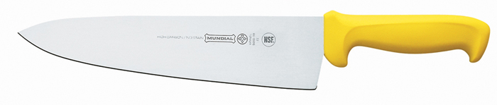 Mundial 10″ Cook’s Knife, Yellow Handle