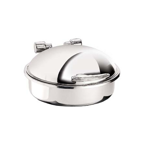 Eastern Tabletop Mfg. Eastern Tabletop Round Induction Chafer w/ Hinged Dome Cover - 6 Qt. - Stainless Steel