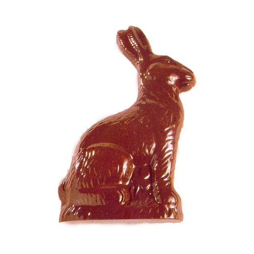 unknown Polycarbonate Chocolate Mold: Sitting Rabbit, 2 Pc (Front and Back)