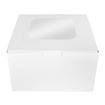 O'Creme White Cardboard Cake Box with Window, 10