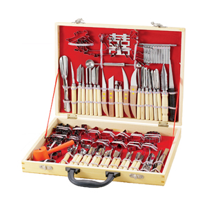 80 Piece Carving Set in Wooden Case NEW 802985747440  