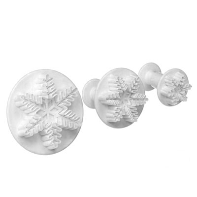 O'Creme Snowflake Plunger Cutter, Set of 3