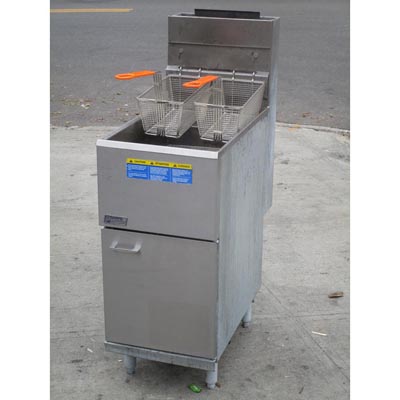 Pitco 35C Natural Gas Fryer Stainless Steel Floor Fryer, Good Condition ...