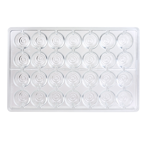 Polycarbonate Chocolate Mold Round 31mm x 18mm High, 28 Cavities ...