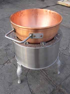 Large Candy-making Copper Bowl and Gas Burner