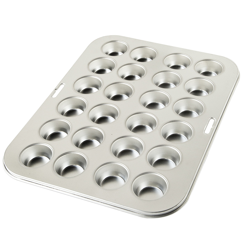 Fox Run Tin-Plated Steel Mini-Muffin Pan, 24 Cup Muffin Pans - BakeDeco.Com