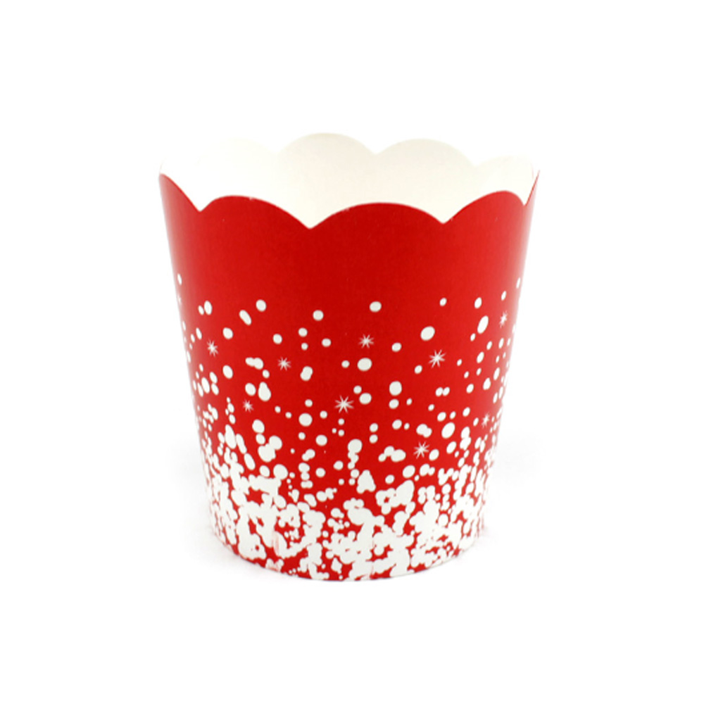 Simply Baked Petite Disposable Baking Cup, Red Snow, 2 Dia. x 1.75 High ...