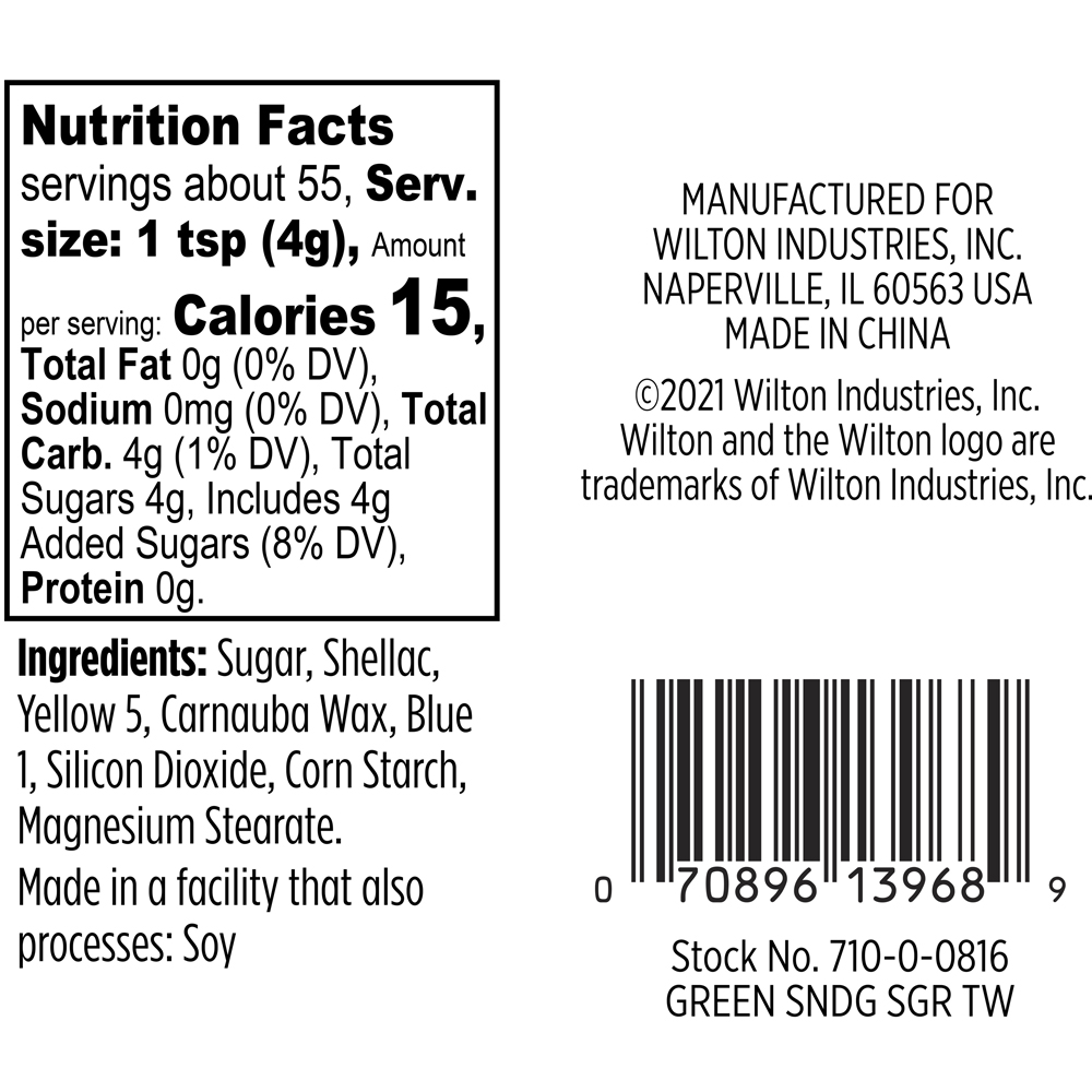 Wilton Green Sanding Sugar, 6 oz.  image 3