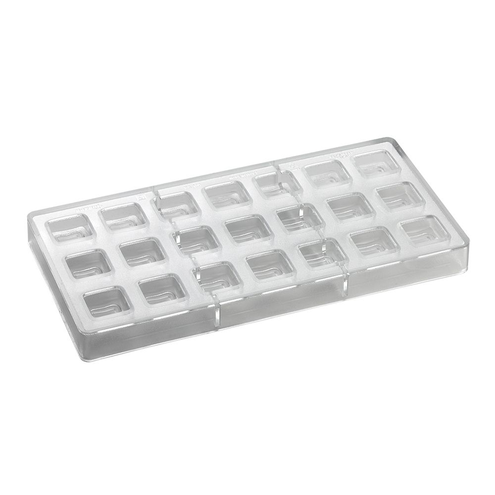 Pavoni Polycarbonate Chocolate Mold, "Line" Square 21 Cavities image 3