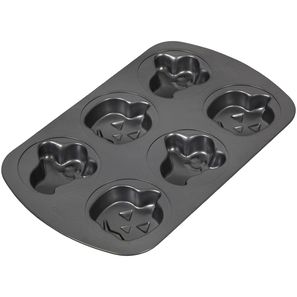 Wilton Halloween Ghost and Pumpkin Mini Cake Pan, 6 Cavities image 2