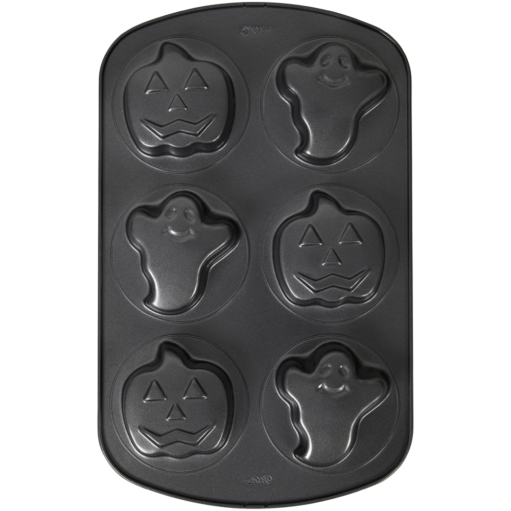 Wilton Halloween Ghost and Pumpkin Mini Cake Pan, 6 Cavities image 3