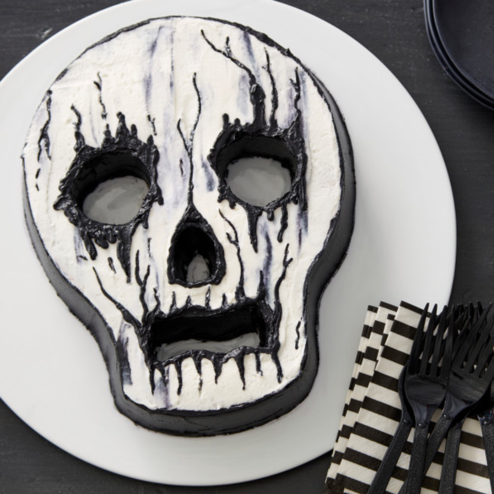 Wilton Halloween Non-Stick Skull Shaped Cake Pan, 9.5" x 12"  image 4