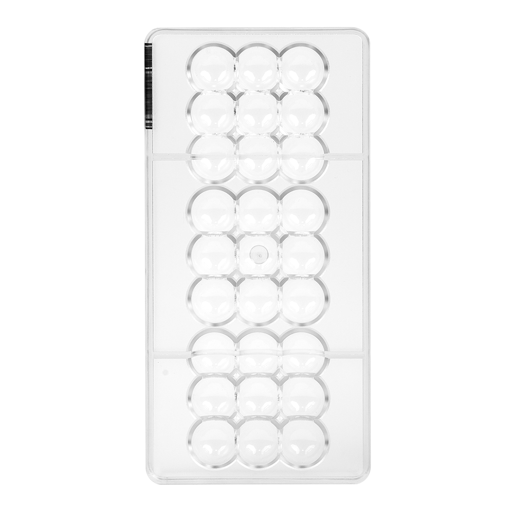 Greyas Polycarbonate Chocolate Mold, Bubbled Square, 3 Cavities image 2