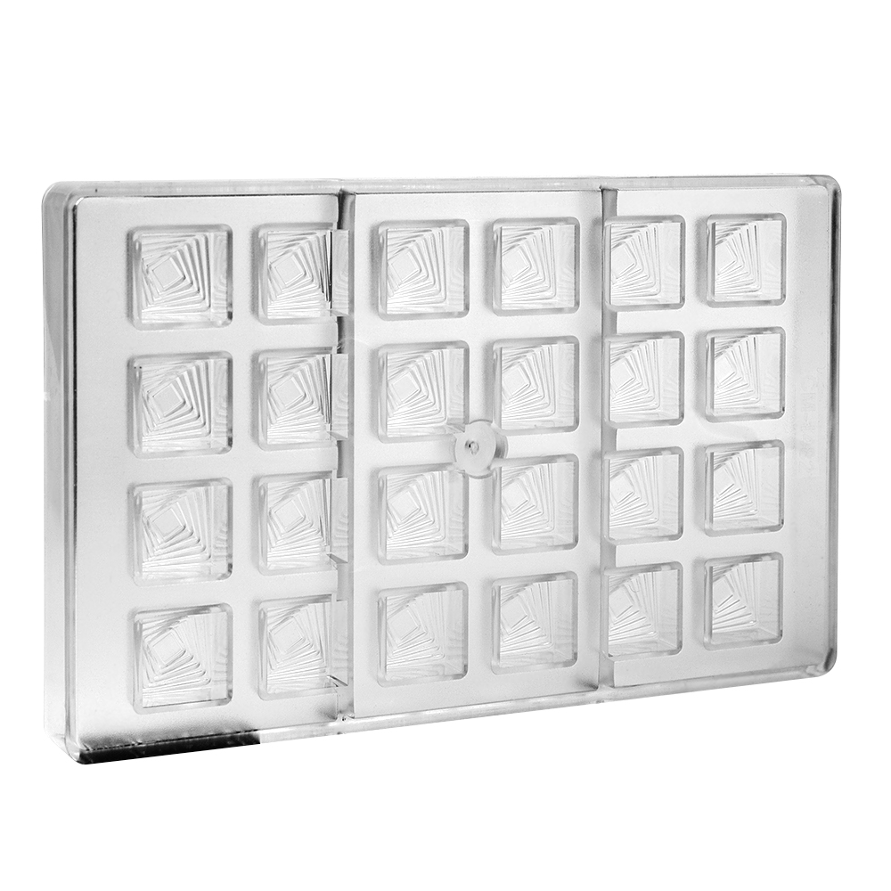 Greyas Polycarbonate Chocolate Mold, Multi-Level Square, 24 Cavities image 2