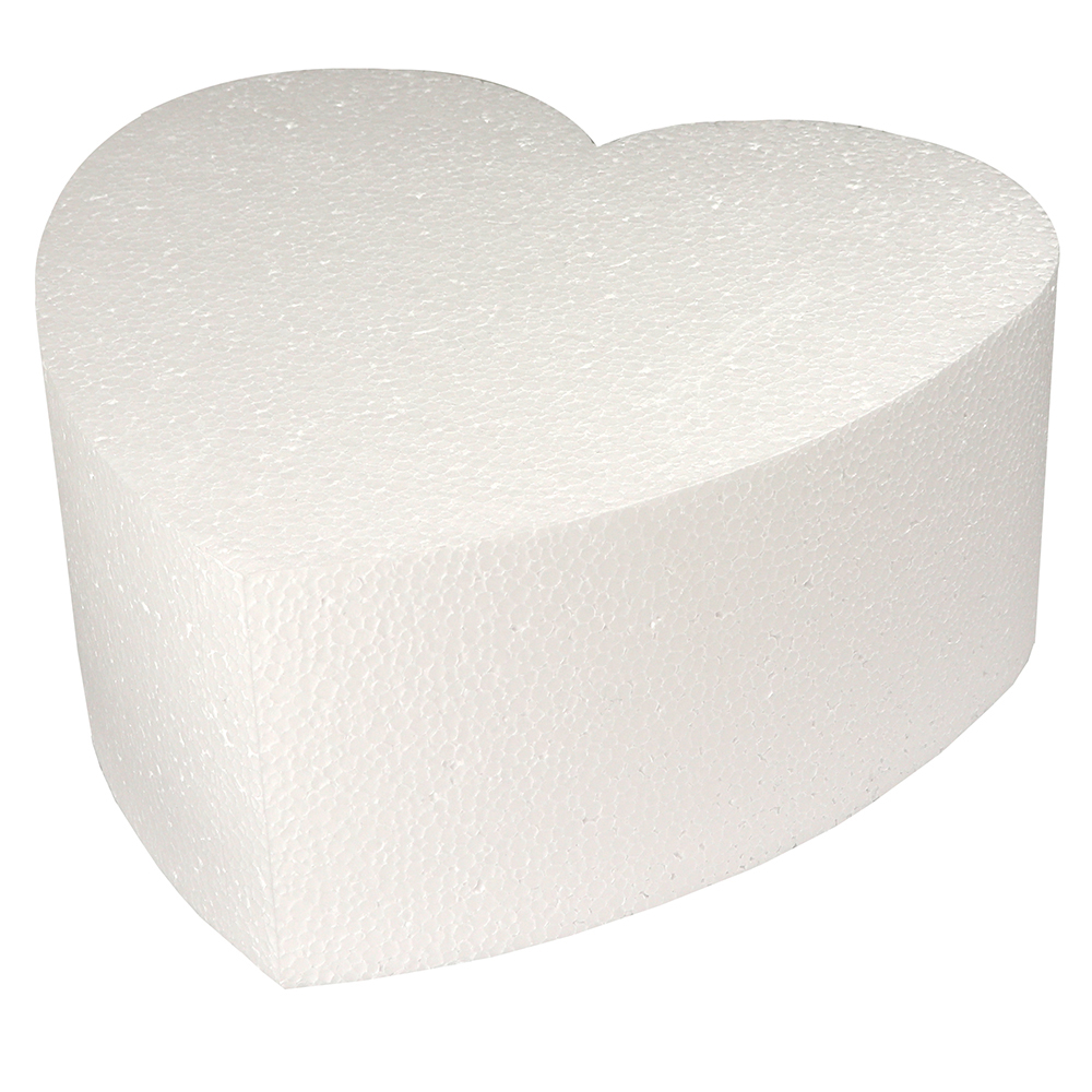 Heart Polystyrene Cake Dummy, 14" x 4" image 1