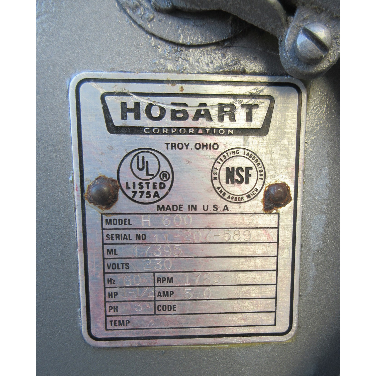 Hobart H600 Mixer 60 Qt, Used Excellent Condition image 3