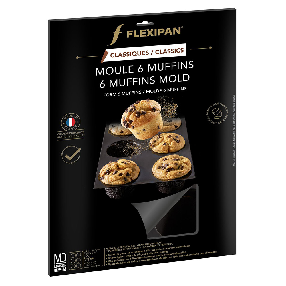 Demarle Flexipan Muffins Mold, 6 Muffins  image 3