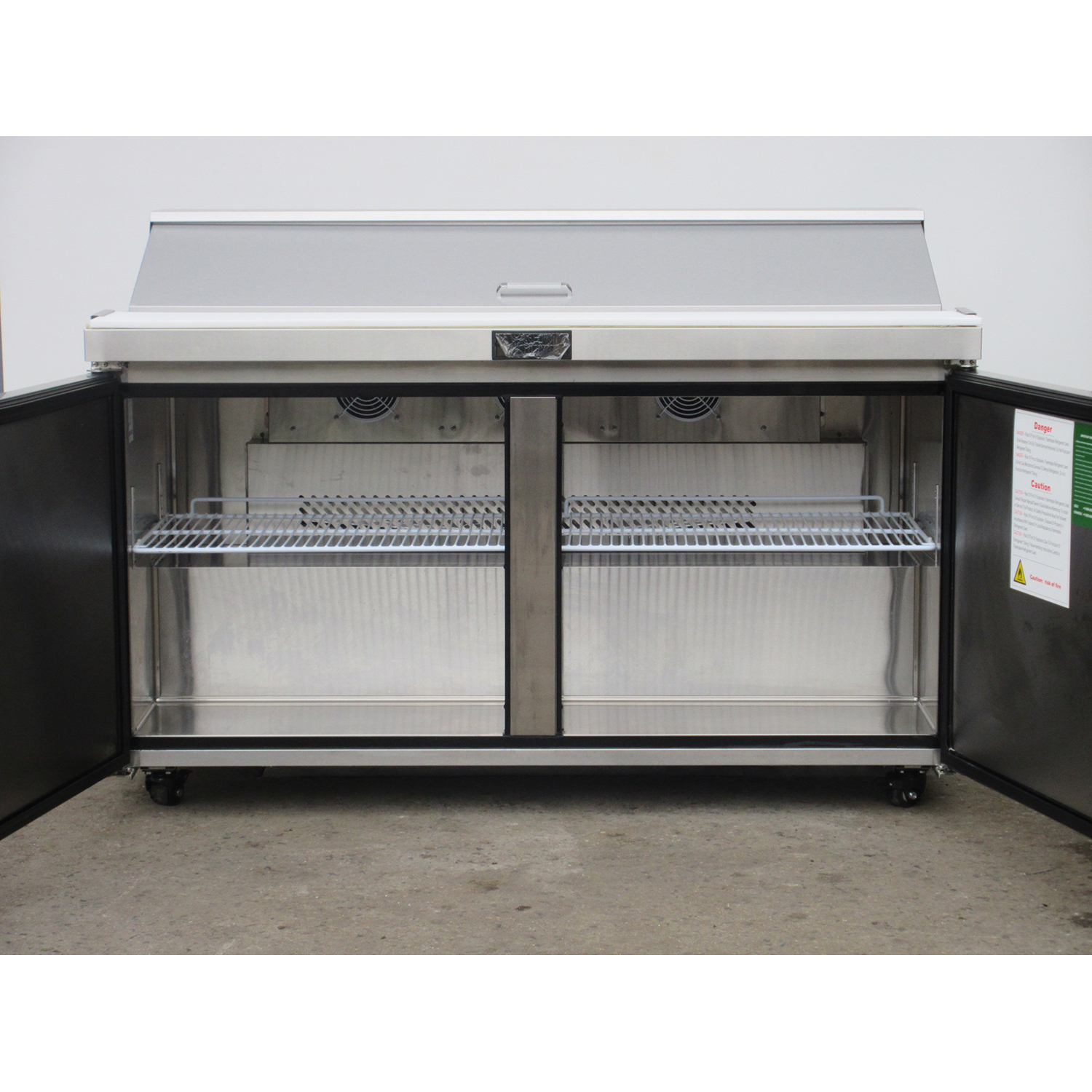 Atosa MSF8303GR Two Door Sandwich Prep Table 60-1/4"W, 17.2 Cu. Ft., Used Excellent Condition image 1