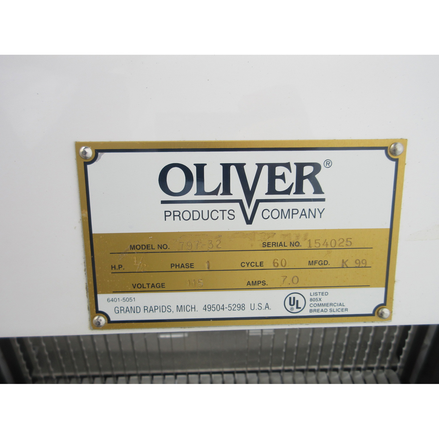 Oliver 797-32 Bread Slicer 1/2 Cut, Used Excellent Condition image 4