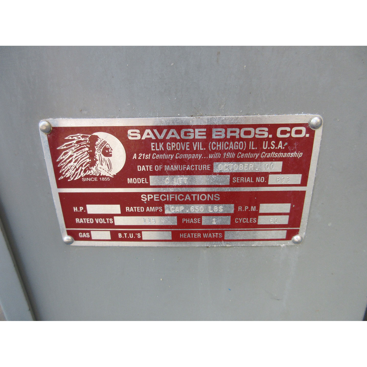 Savage CLTT Bowl Lift Truck, Used Excellent Condition image 4