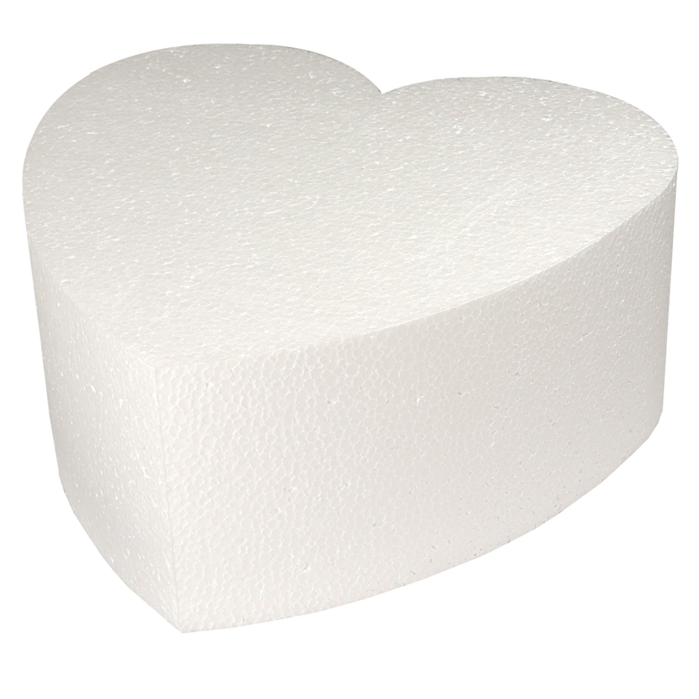 Polystyrene Heart Cake Dummy, 10" x 4" image 1