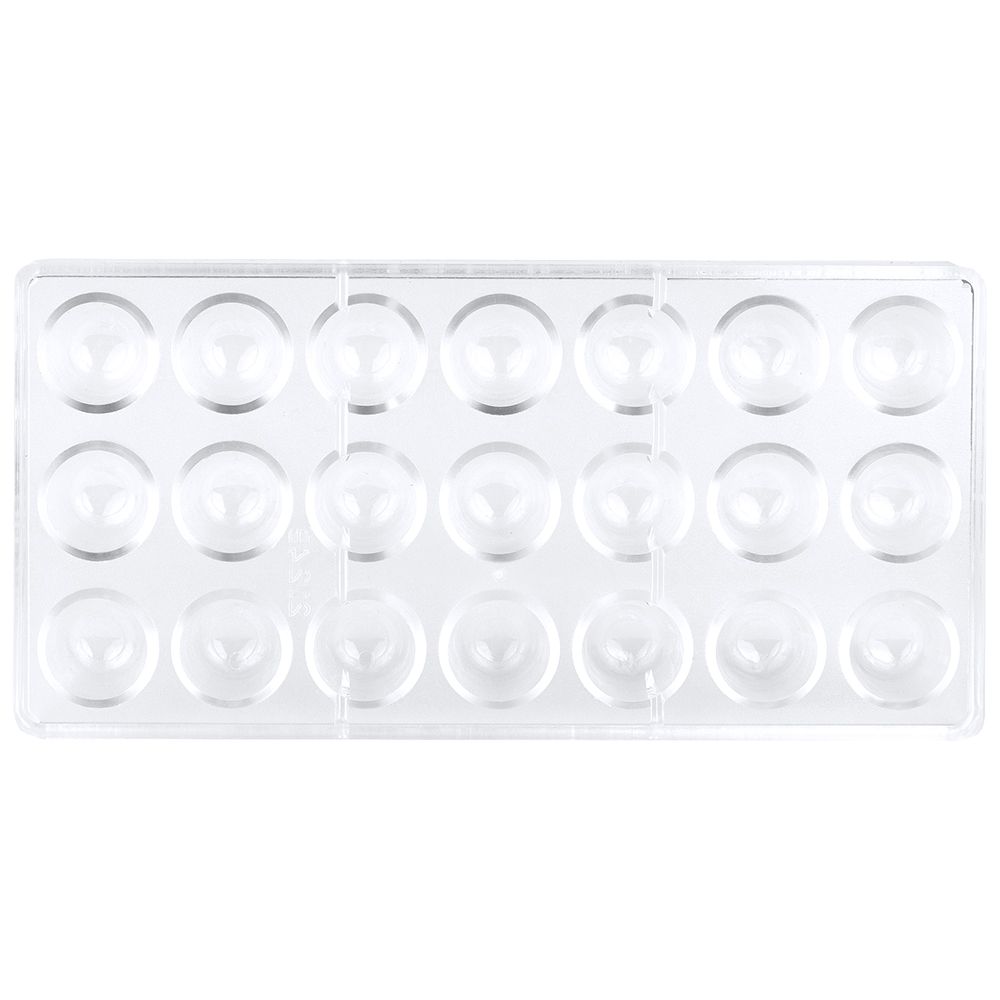 O'Creme Clear Polycarbonate Dome Chocolate Mold, 24 Cavities ...