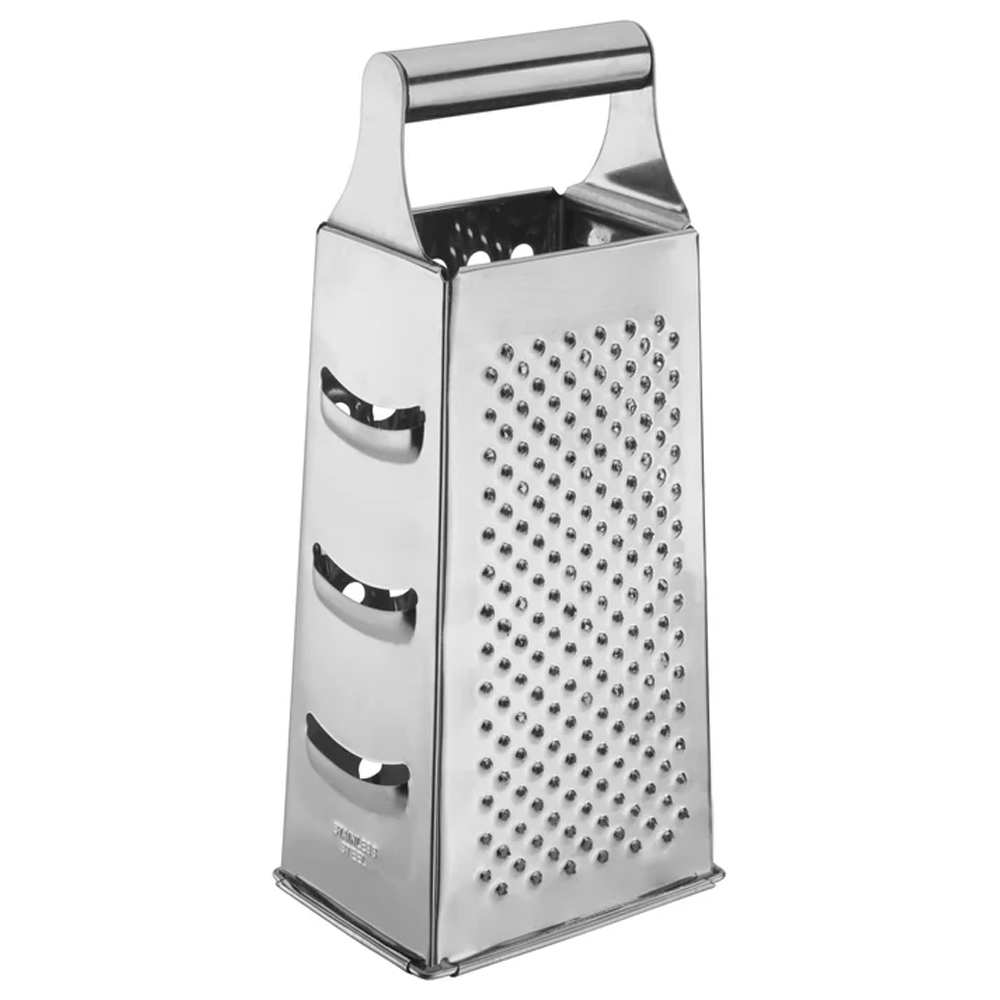 Winco Cheese Grater Box Style - Tapered - Stainless Steel - 9" H. image 1