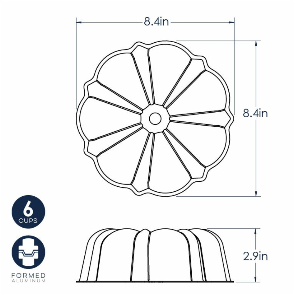 Nordic Ware Twilight Blue Formed Bundt Pan, 6 Cup image 3