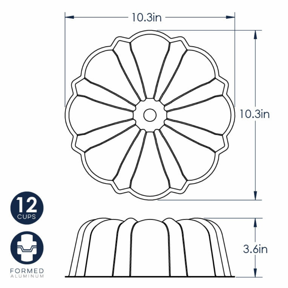 Nordic Ware Aurora Green Formed Bundt Pan, 12 Cup image 3