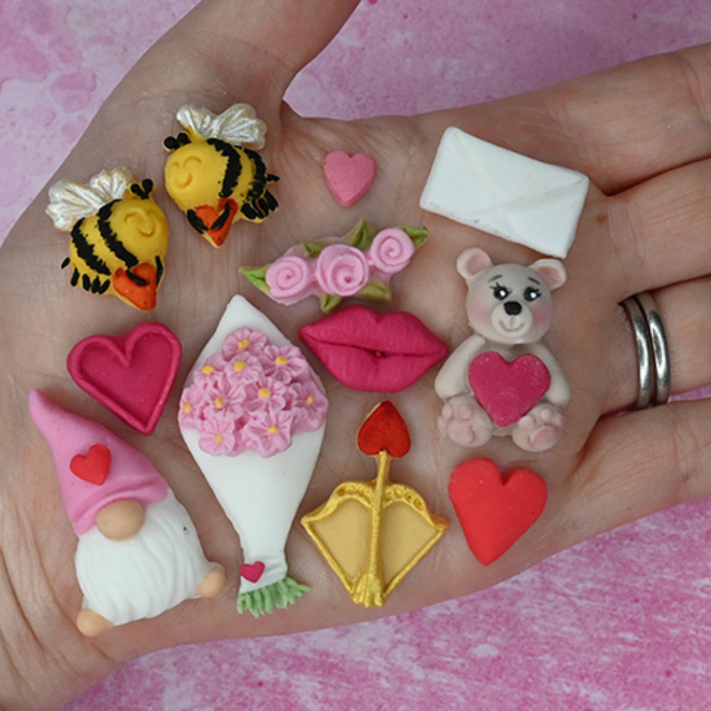 Karen Davies Sugarcraft Valentines Shapes Silicone Mold image 1