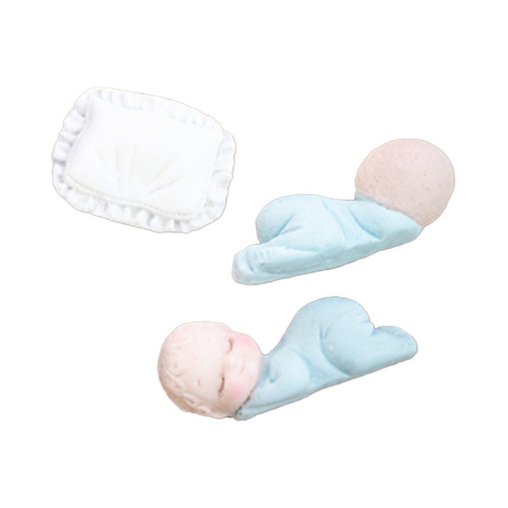 Karen Davies Sugarcraft Sleeping Baby & Pillow Silicone Mold image 1