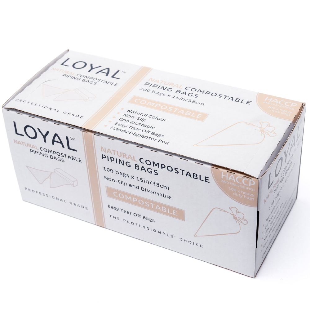 Loyal Bakeware Natural Disposable Piping Bags, 15" - Pack of 100 image 1