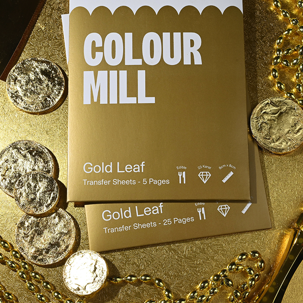 Colour Mill Gold Leaf Sheets, 3.14" x 3.14" - Pack of 25 image 1