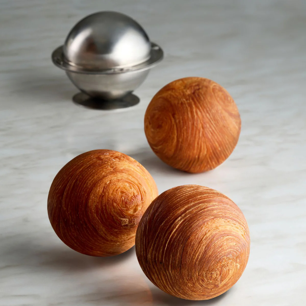 Pavoni Stainless Steel Sphere Croissant Mold image 1