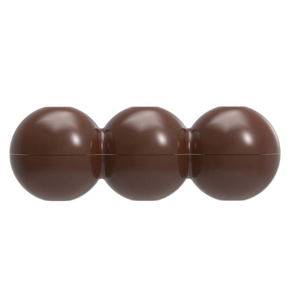 Chocolate World Polycarbonate 3 Balls Chocolate Bar Mold, 9 Cavities image 1