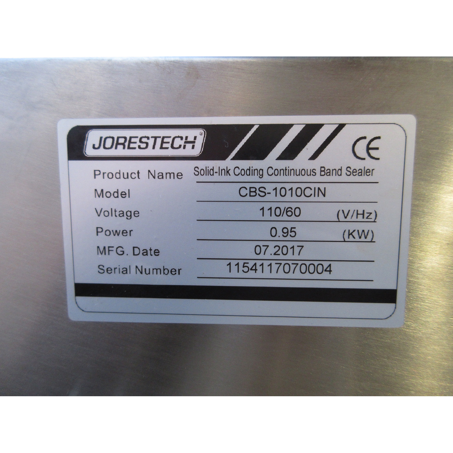 Jorestech CBS-1010CIN Band Sealer, Brand New image 6