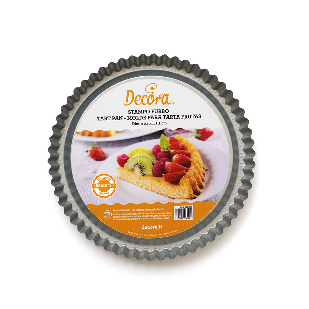 Decora Fluted Round Flan Tart Pan, 9.4" Dia. x 1.2" image 1