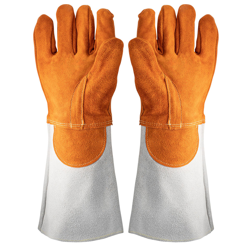 Matfer 773012 Leather 7 3/4" Baker Gloves with Forearm Protection image 1