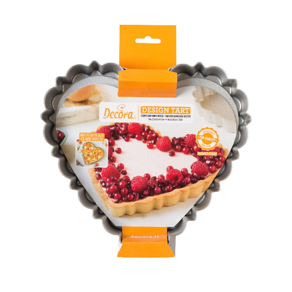 Decora Heart Tart Pan with Removable Bottom, 9.8" x 9.1" x 1.2" image 1