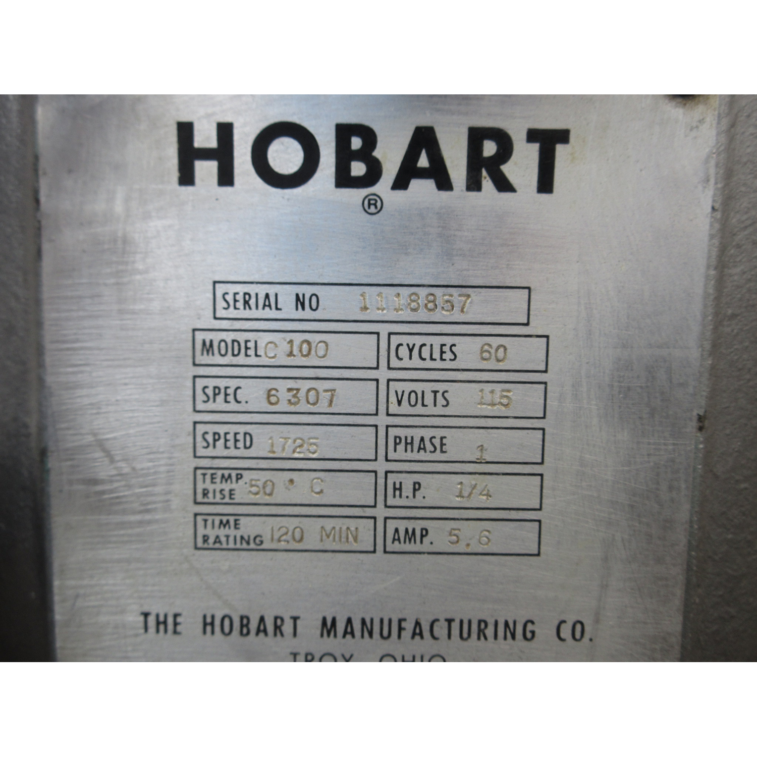 Hobart C100 10 Qt Mixer, Bowl and 2 Attachments Included, Used Excellent Condition image 3