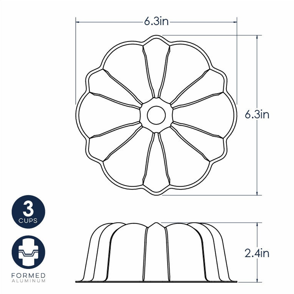 Nordic Ware Twilight Blue Bundt Pan, 3 Cup image 4