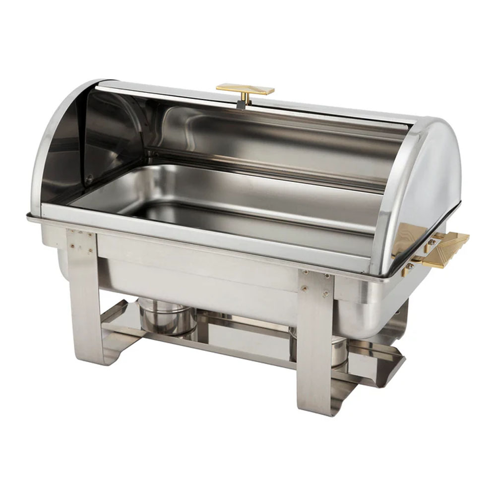 Winco Roll Top Stainless Steel Chafer, 8 Quart image 1