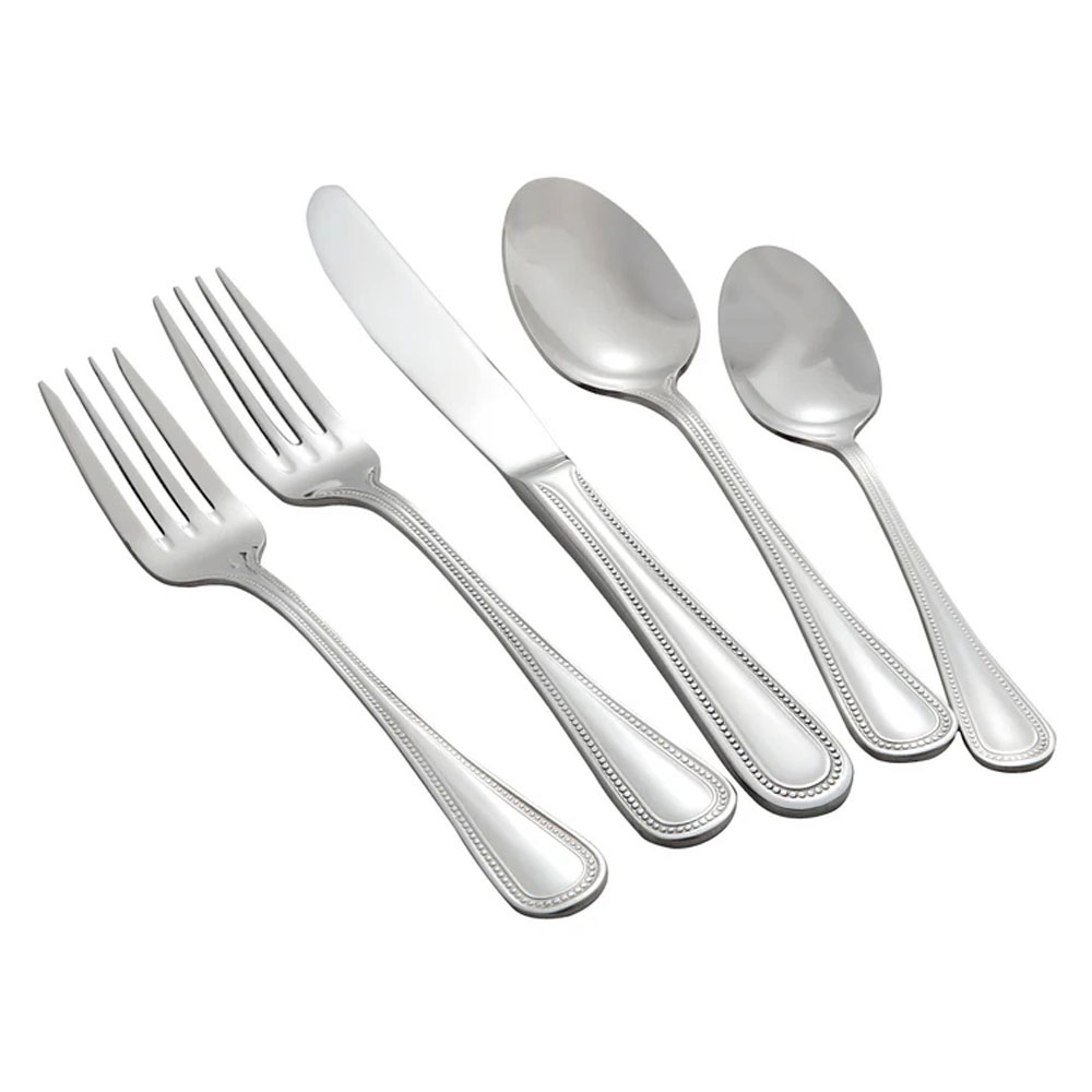 Winco Deluxe Pearl Stainless Steel Dinner Spoon, 1 Dozen image 1