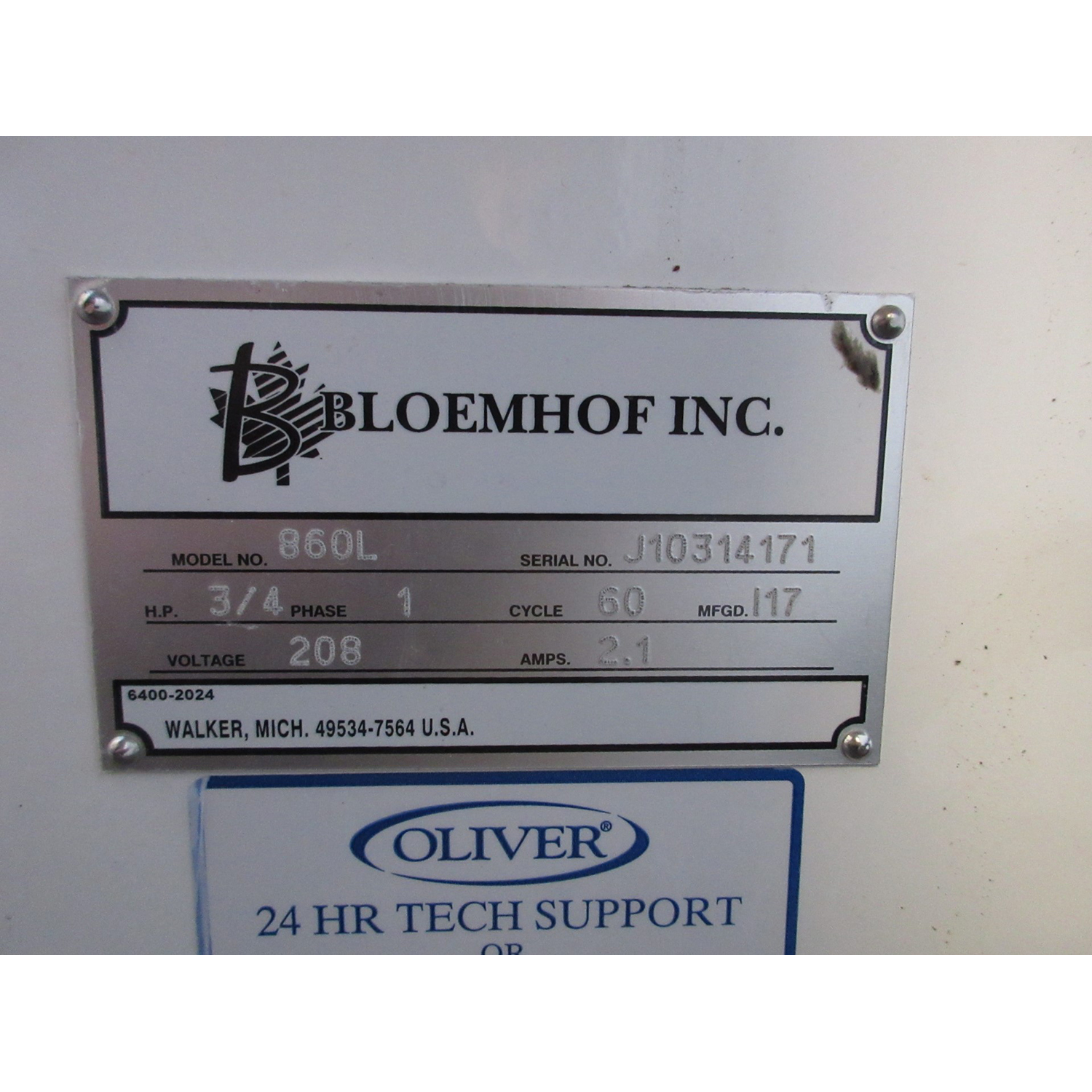 Bloemhof 860L Bread Moulder, Used Excellent Condition image 4