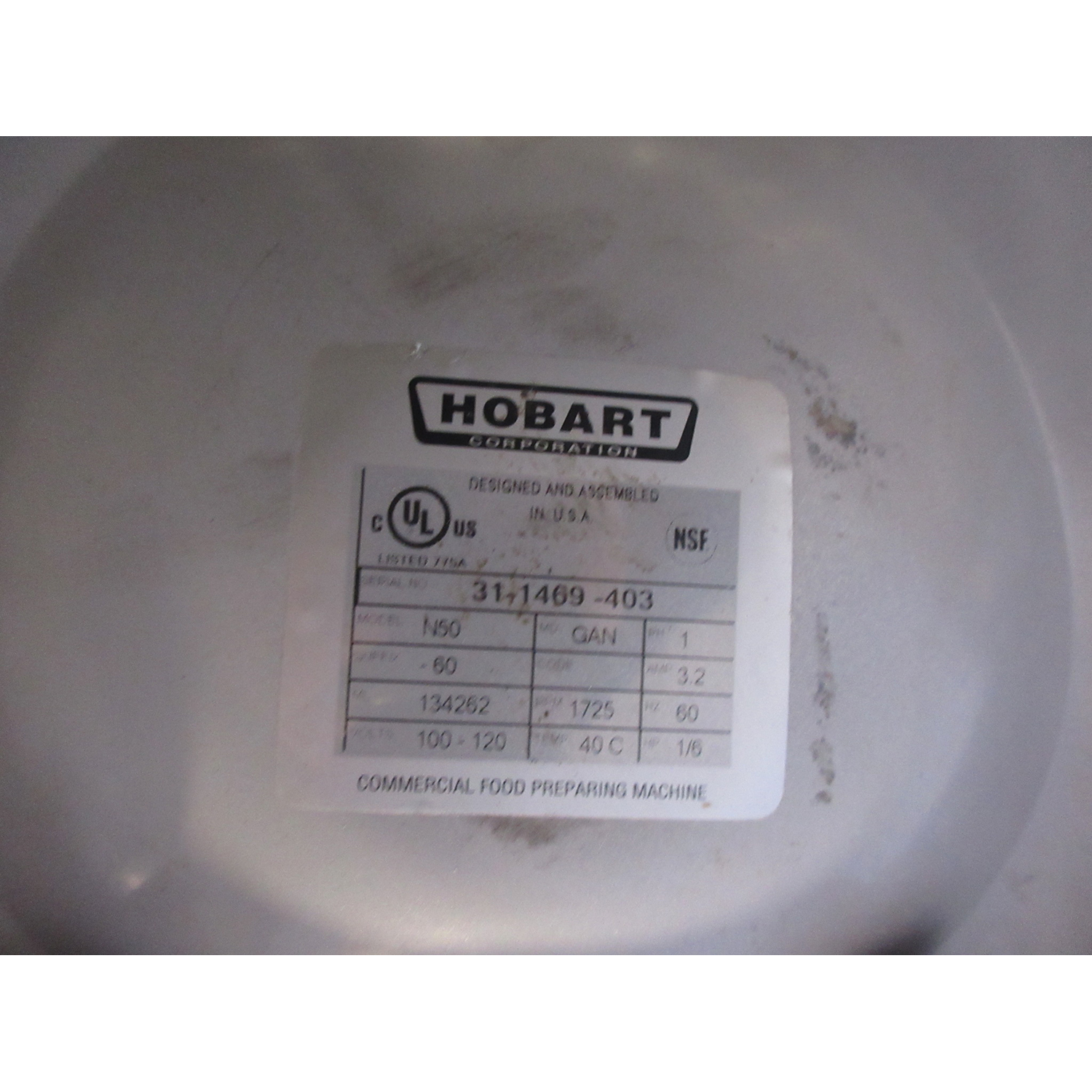 Hobart N50 5 Qt Mixer, Bowl And 2 Attachments Included, Used Excellent Condition image 3