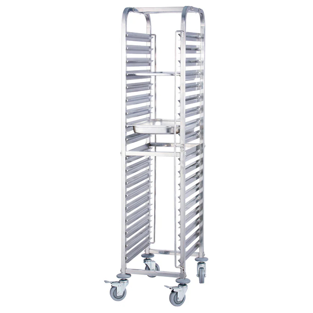 Winco 36 Tier End Load Food Pan Rack with Brakes image 1