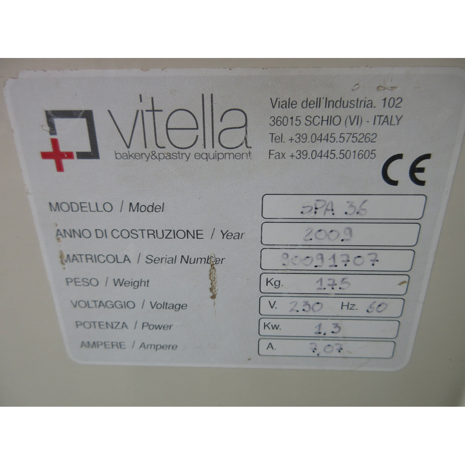 Vitella SPA36 Semi Automatic 36 Part Dough Divider, Used Excellent Condition image 4