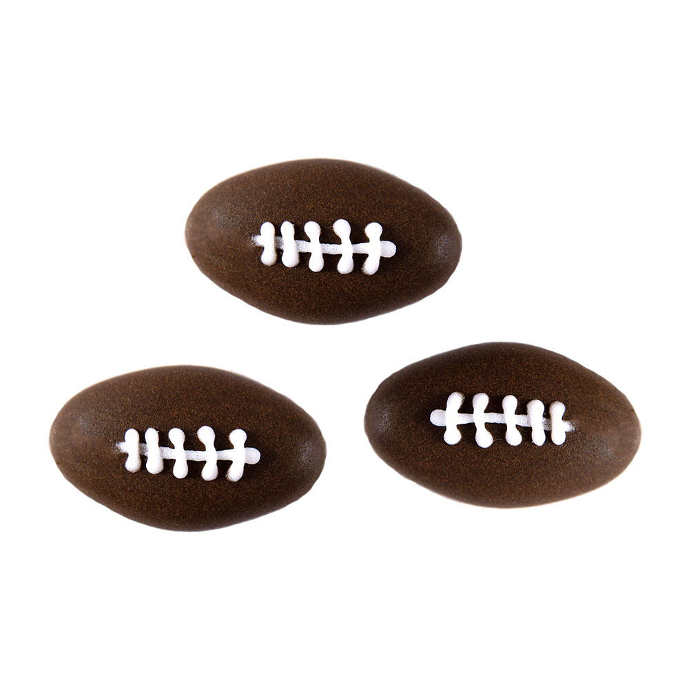 O'Creme Football Royal Icing Decorations, Set of 36 image 1