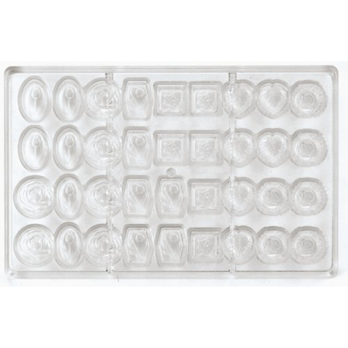 Polycarbonate Chocolate Mold Assorted 36 Cavities Polycarbonate ...