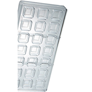 Pavoni Polycarbonate Chocolate Mold, "Line" Square 21 Cavities image 1